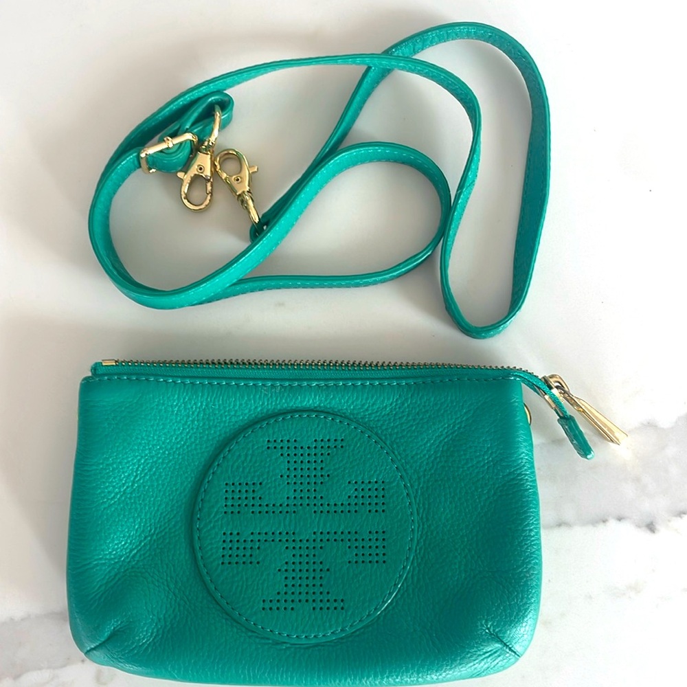 Tory Burch Small Leather Crossbody Purse Wallet